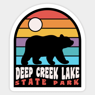 Deep Creek Lake State Park Maryland Bear Badge Sticker